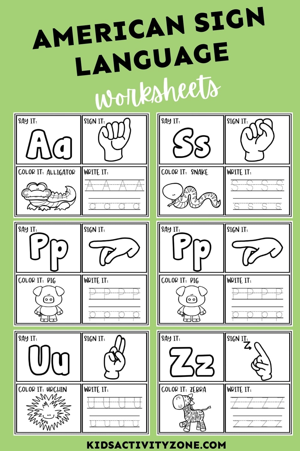 Beginner American Sign Language Worksheets Kids Activity Zone Beginner American Sign Language Worksheets Kids Activity Zone