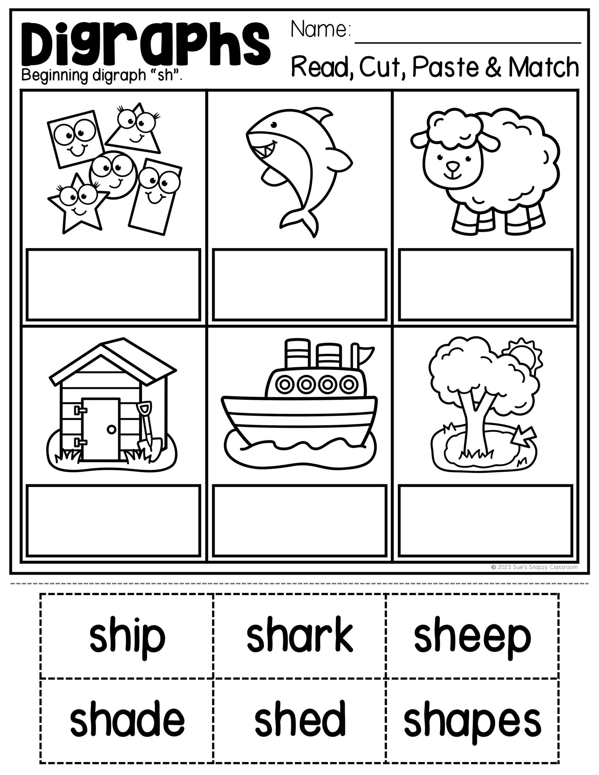 Free Printable Phonics Worksheets Digraphs