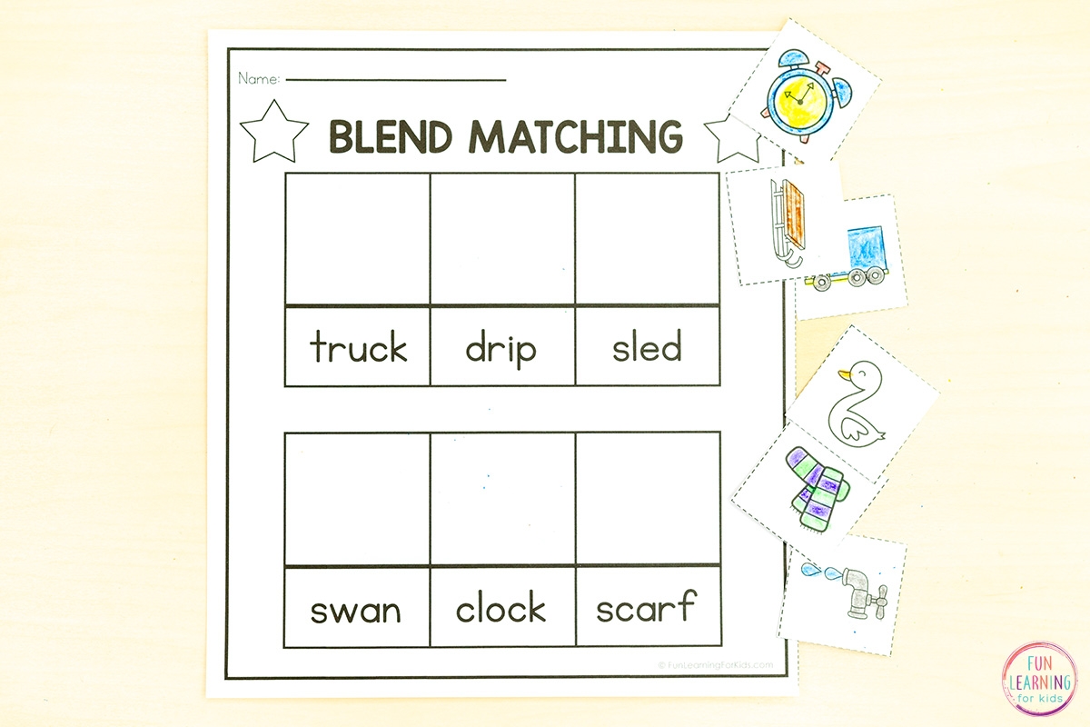 Beginning Blends Word Sort Cut U0026 Paste Worksheets
