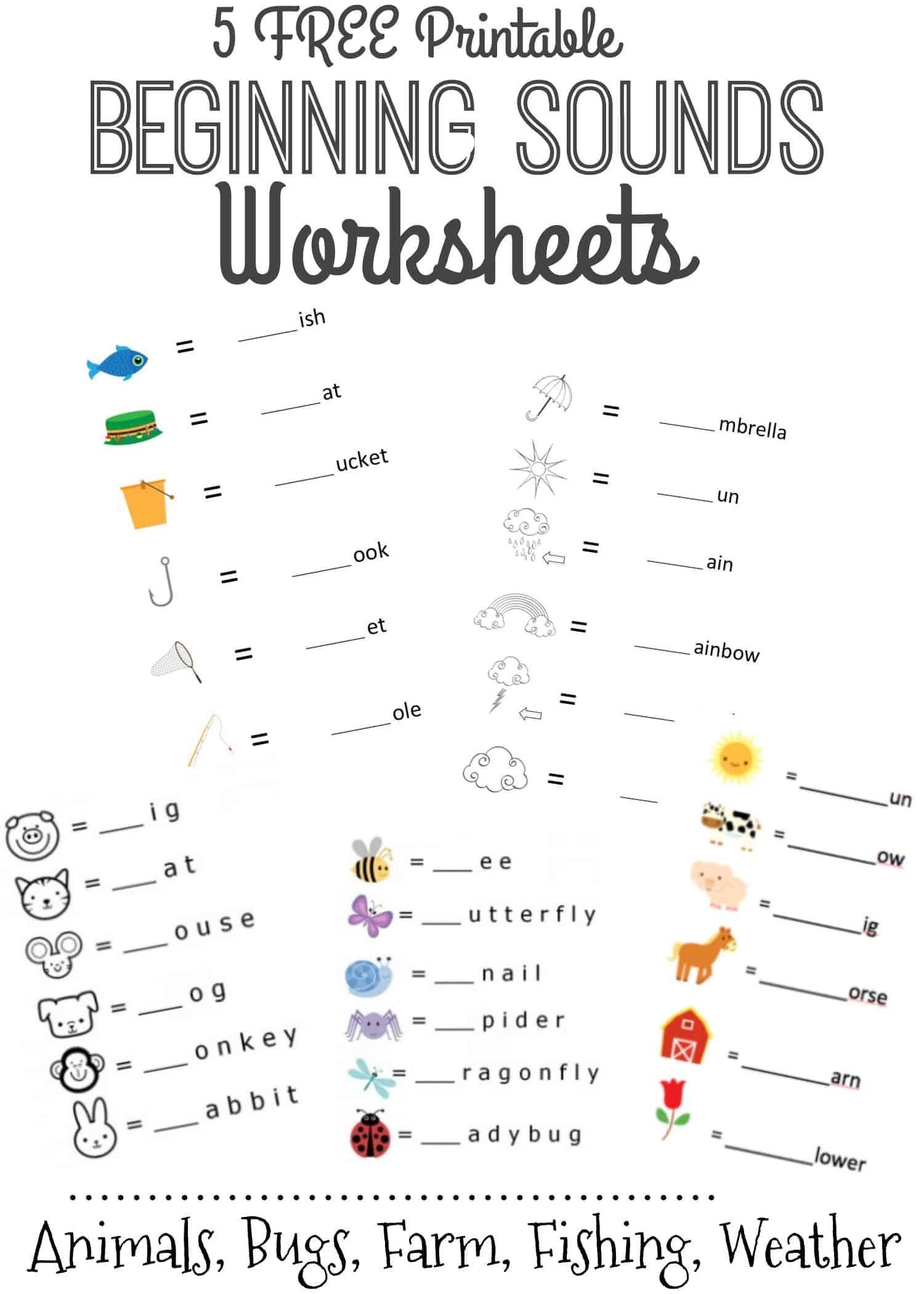 Beginning Sounds Letter Worksheets For Early Learners Beginning Sounds Letter Worksheets For Early Learners