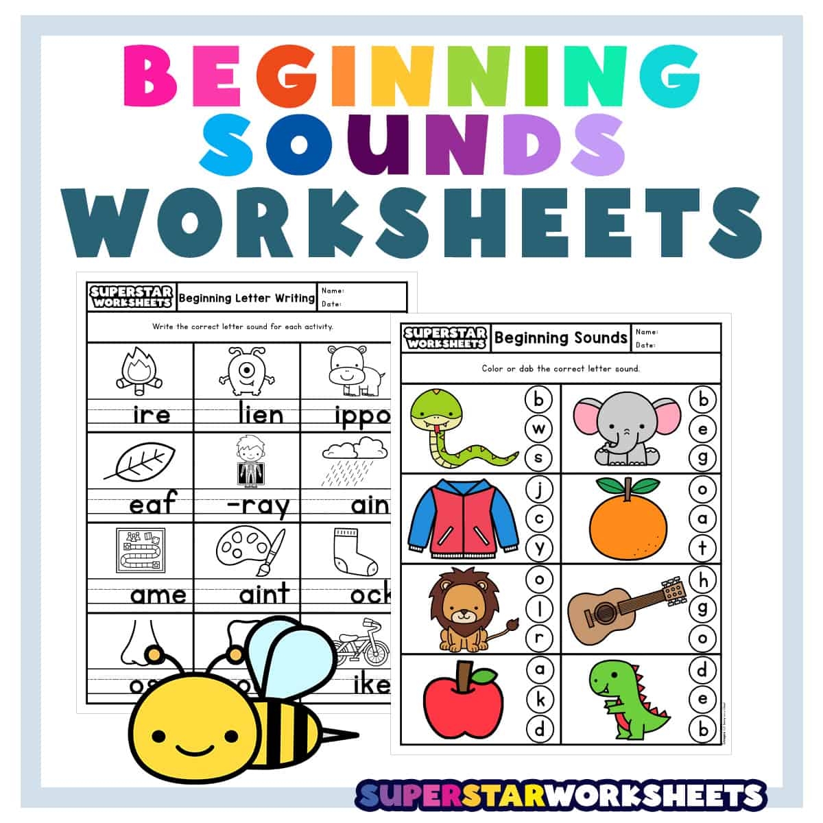 Free Printable Beginning Letter Sounds Worksheets