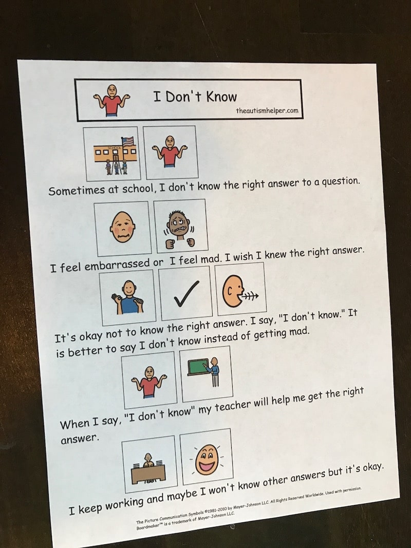 Behavior Social Stories The Autism Helper