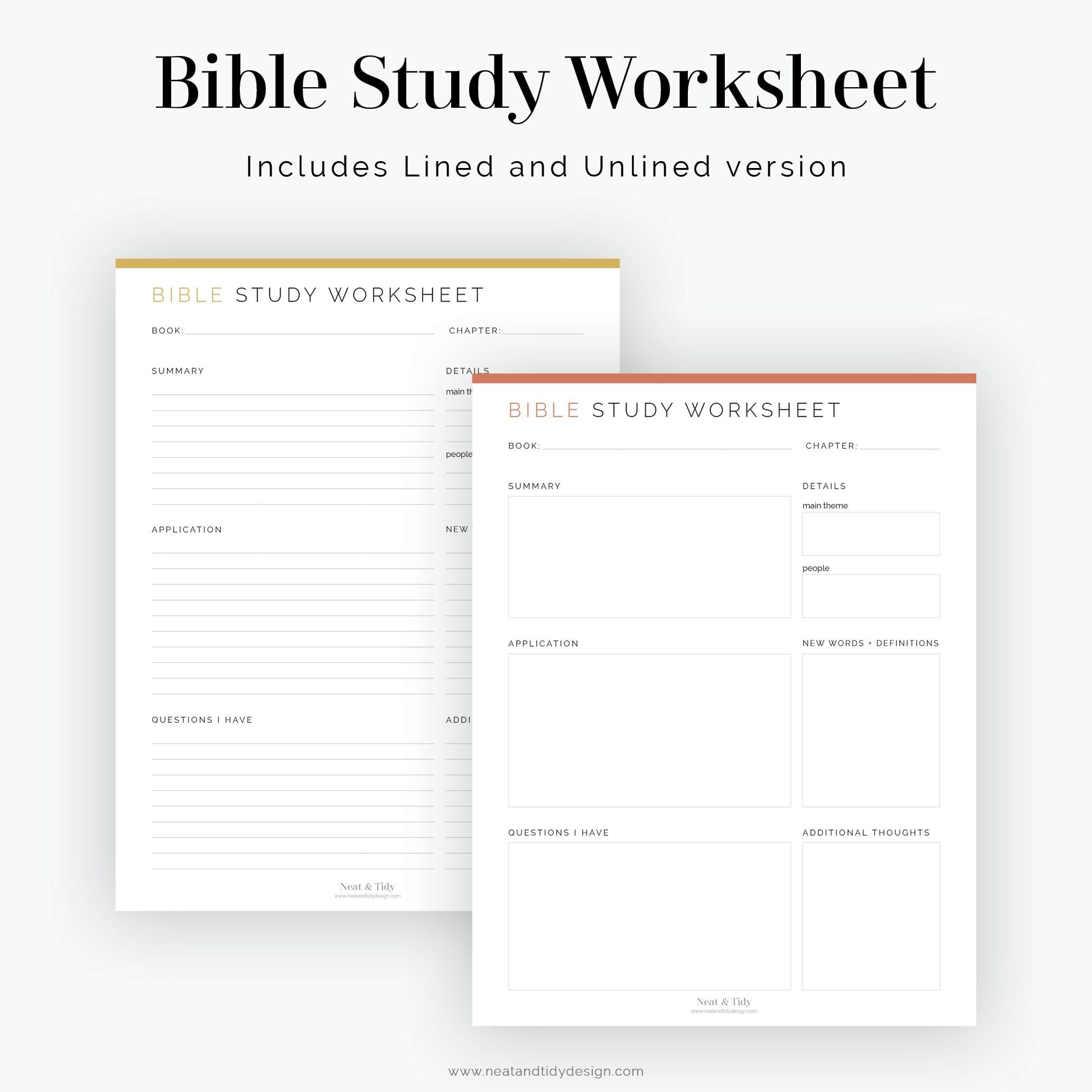 Printable Free Bible Study Worksheets