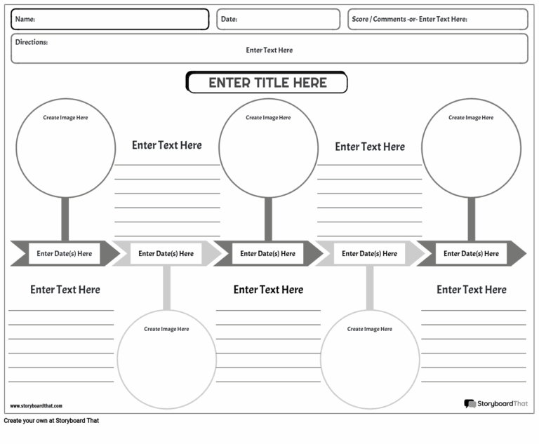 Blank Timeline Printables Squarehead Teachers Worksheets Library