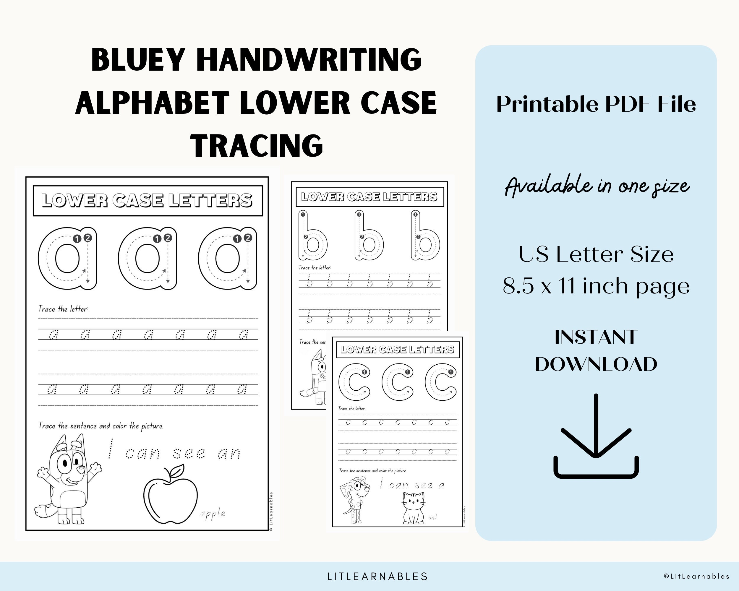 Free Printable Bluey Worksheets