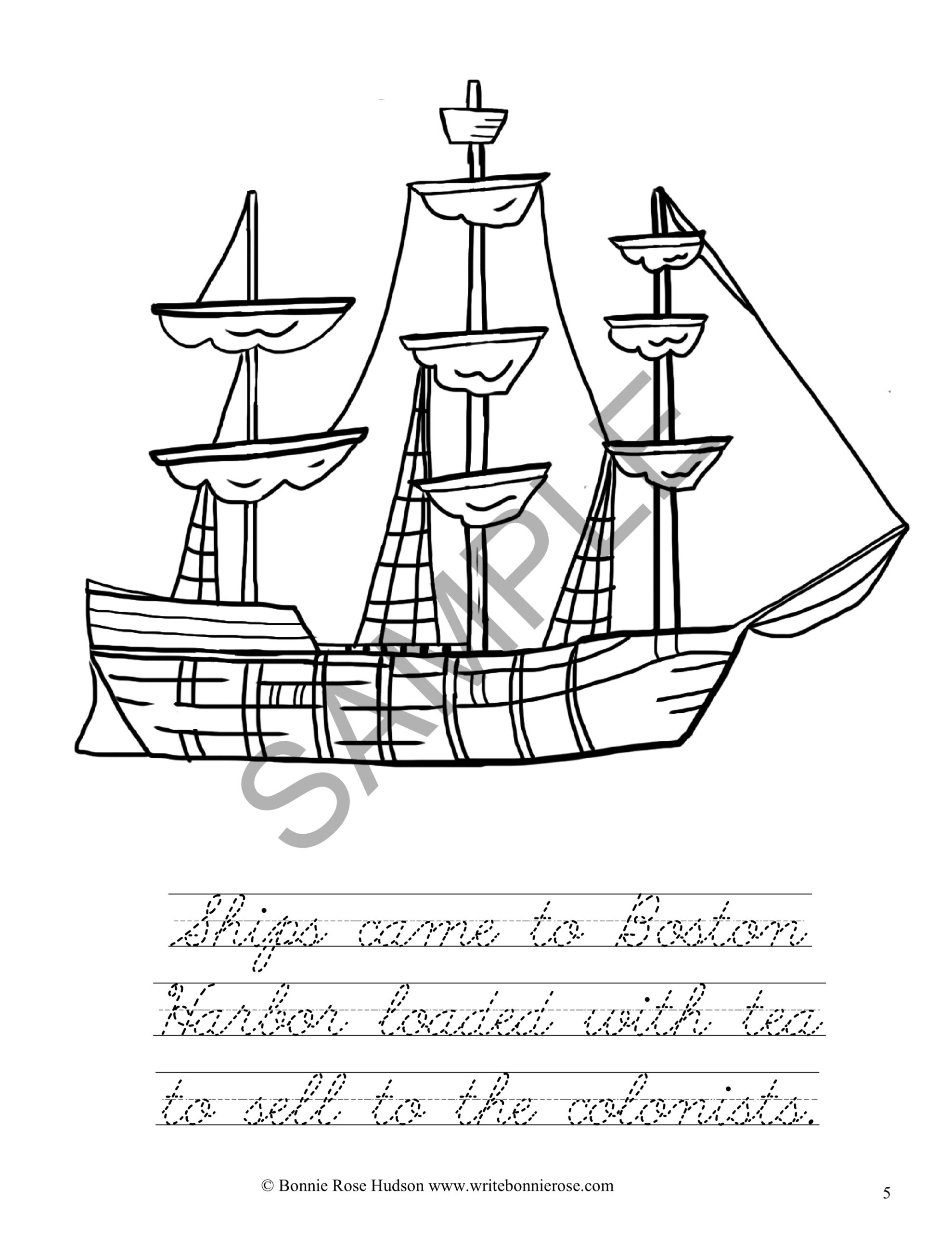 Free Printable Boston Tea Party Worksheets