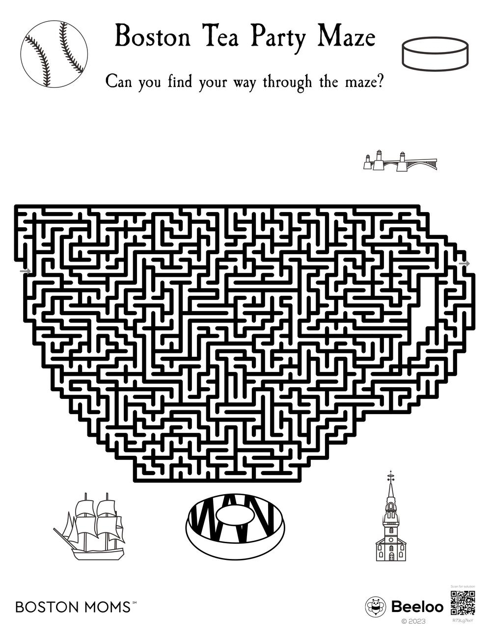 Boston Tea Party Maze Beeloo Printable Crafts And Activities For