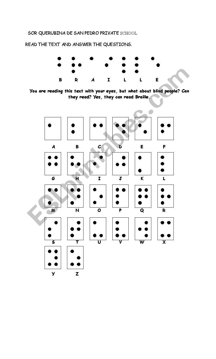Free Printable Braille Blank Worksheets Free Printable Braille Blank Worksheets