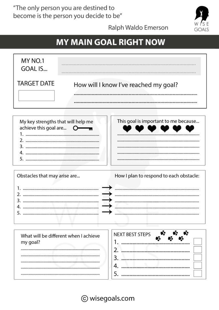 Break Through With 11 Stylish Goal Setting Worksheets PDF FREE 