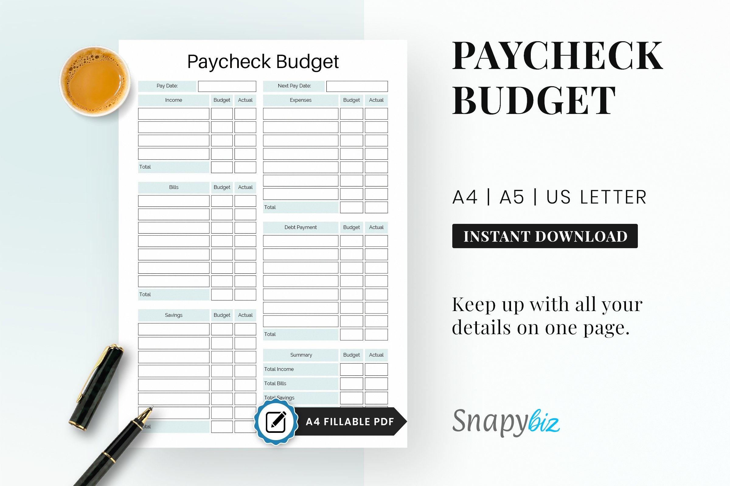 Budget Planner Book Budget Worksheet Paycheck Budget Pdf