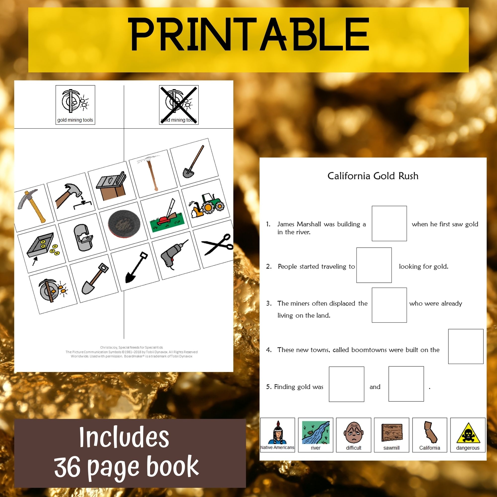 California Gold Rush Unit For Special Education PRINT AND DIGITAL Special Needs For Special Kids California Gold Rush Unit For Special Education PRINT AND DIGITAL Special Needs For Special Kids