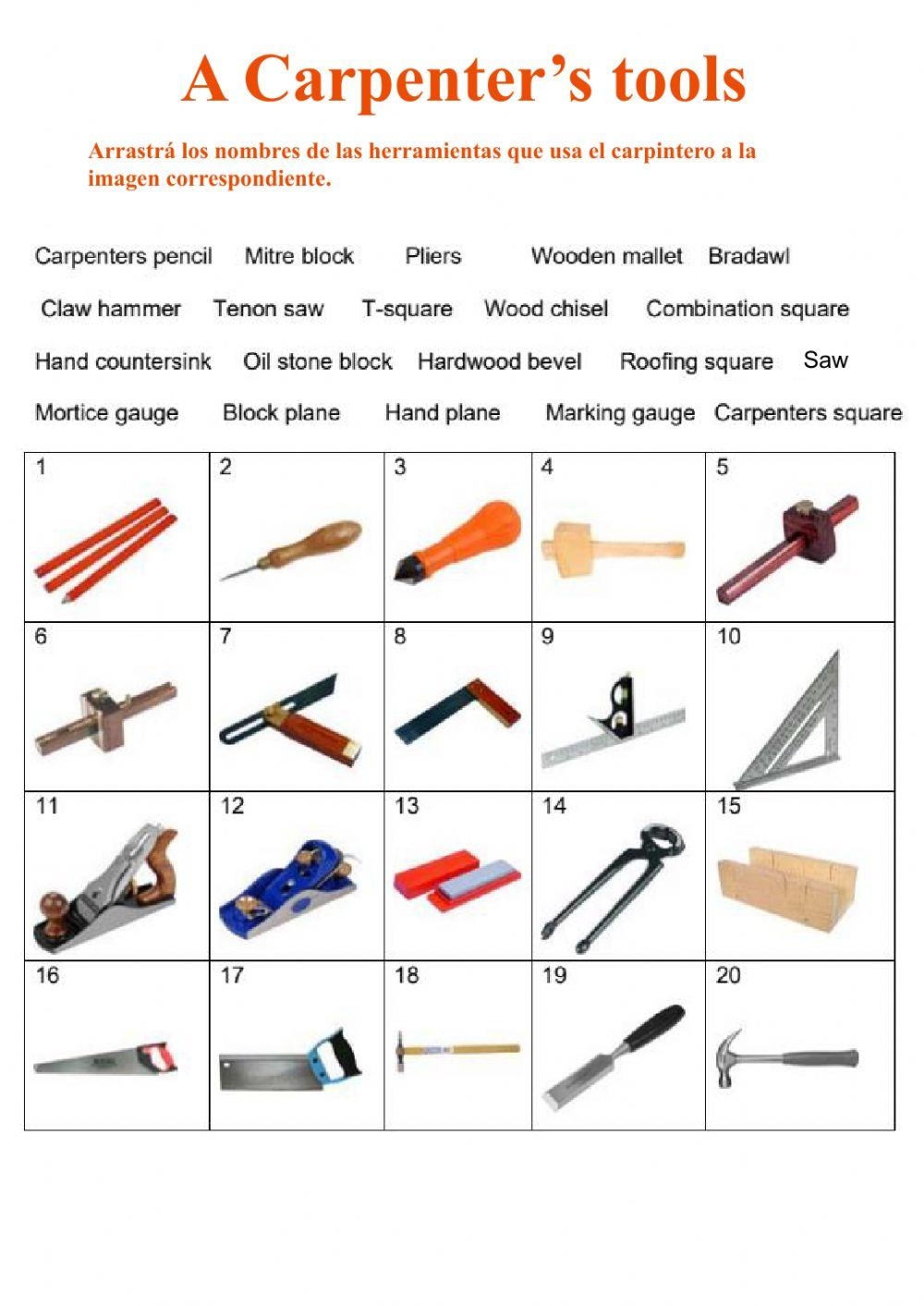 Carpentry Tools Interactive Worksheet Live Worksheets Worksheets Library Carpentry Tools Interactive Worksheet Live Worksheets Worksheets Library