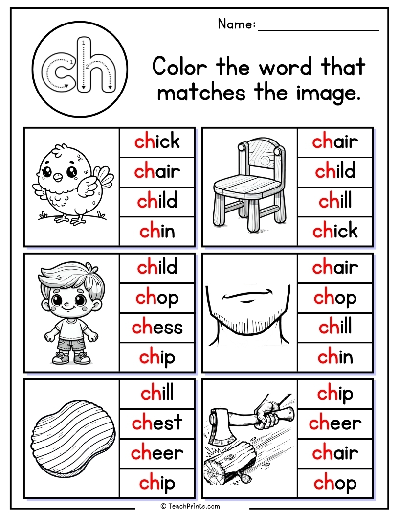 Free Printable Ch And Sh Worksheets Free Printable Ch And Sh Worksheets