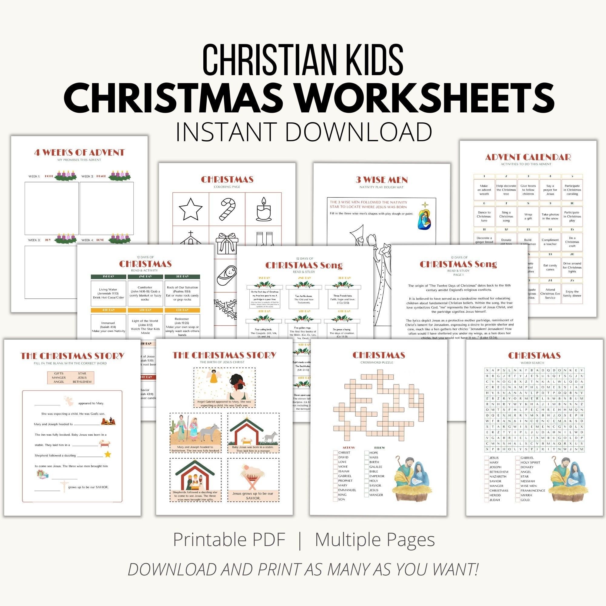 Christian Kids Christmas Activity Printables Christmas Homeschool Christian Kids Christmas Activity Printables Christmas Homeschool