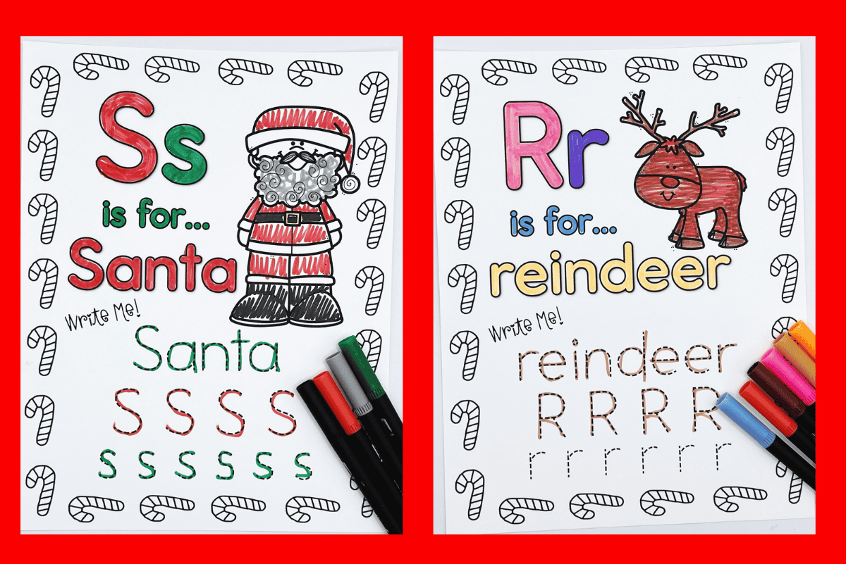 Christmas Alphabet Worksheets 26 Free Pages 