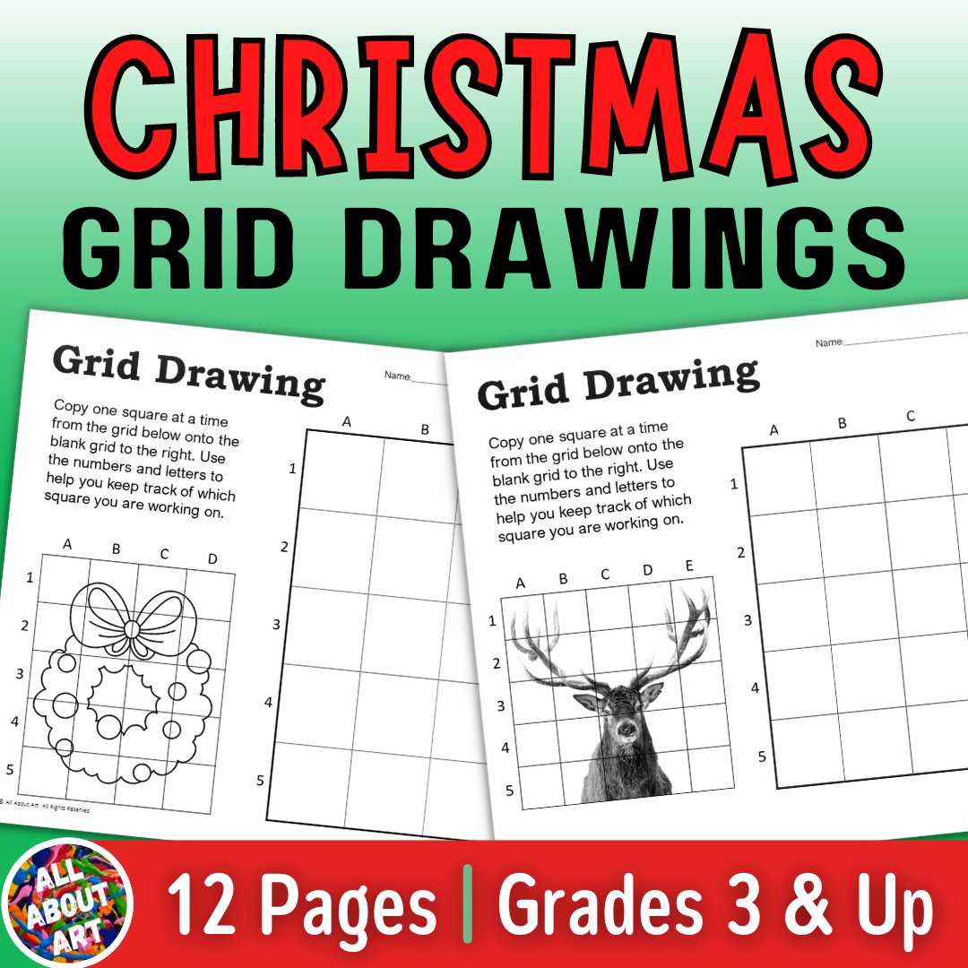 Christmas Grid Drawing Worksheets Winter Holiday Grid Method Art Christmas Grid Drawing Worksheets Winter Holiday Grid Method Art