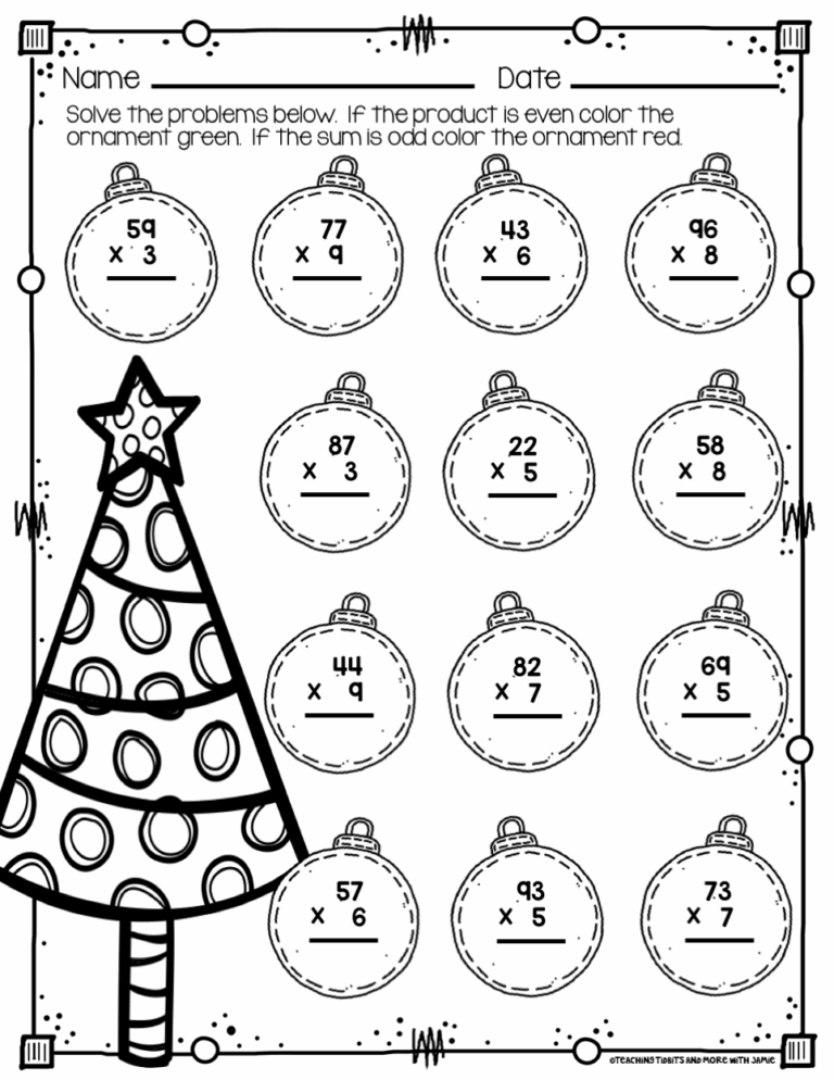 Christmas Math Printables Christmas Math Worksheets Holiday Worksheets Library