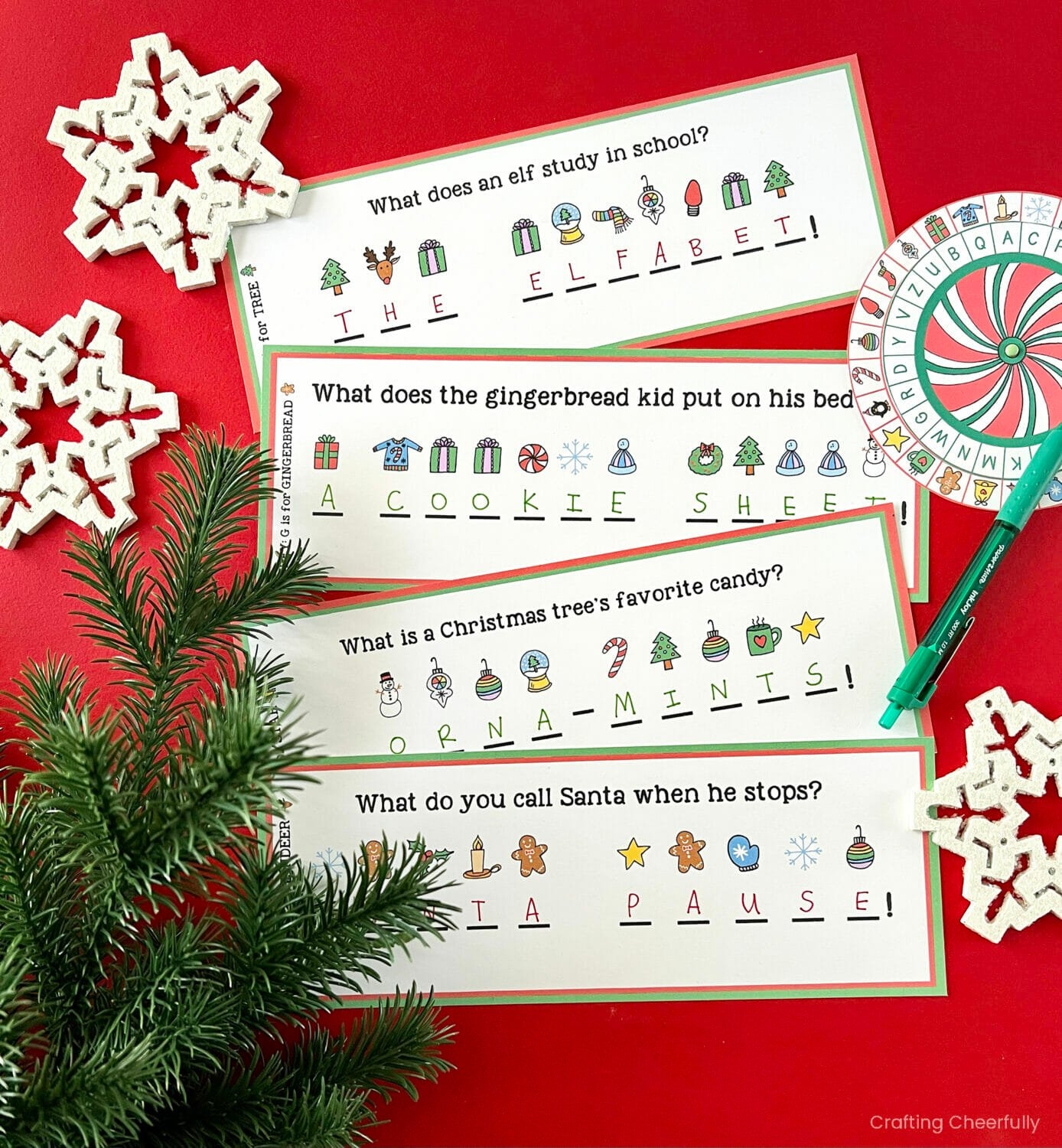 Christmas Secret Decoder Wheel Printables Crafting Cheerfully