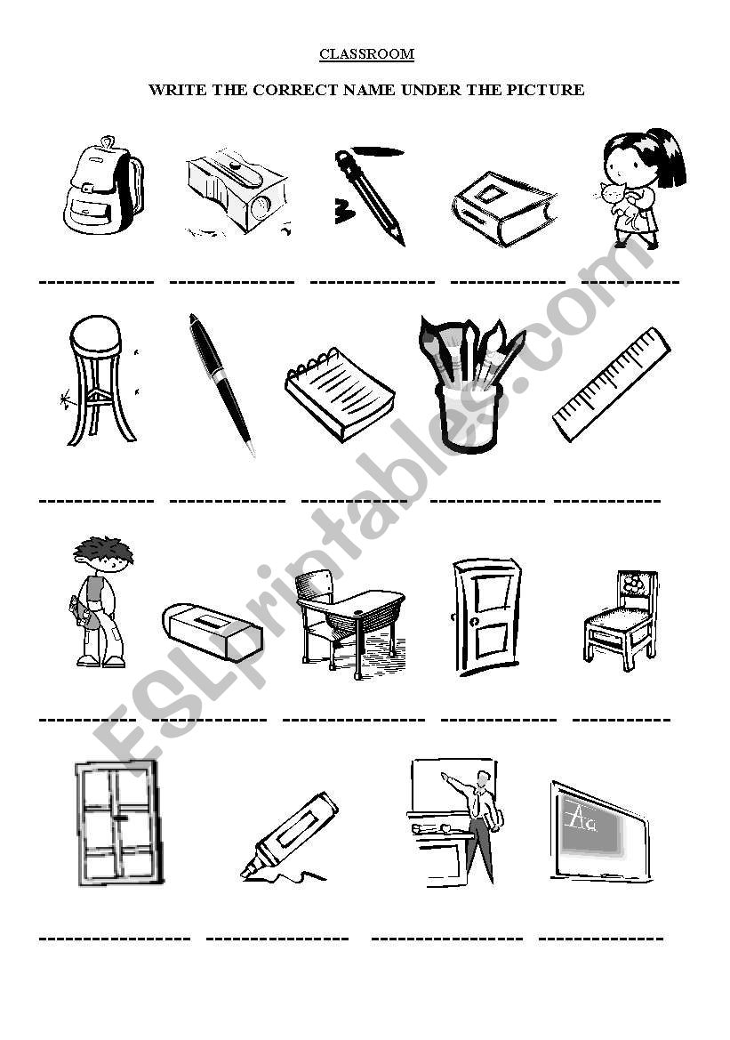 Classroom Objects ESL Worksheet By Erezirena Classroom Objects ESL Worksheet By Erezirena