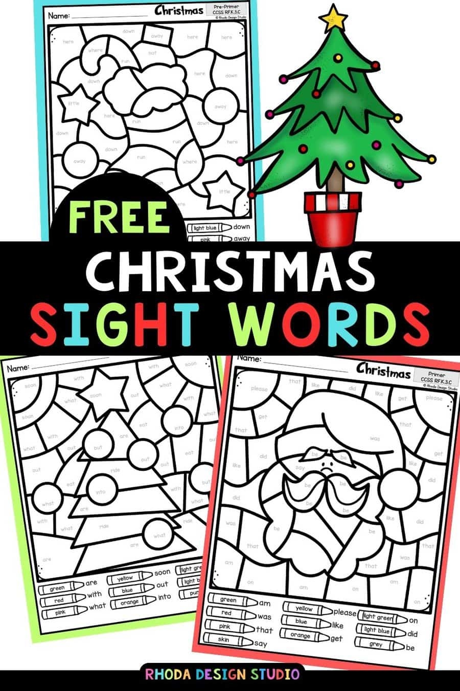 Free Printable Christmas Sight Word Worksheets