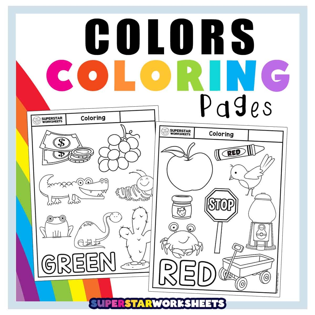 Free Printable Color Red Worksheets