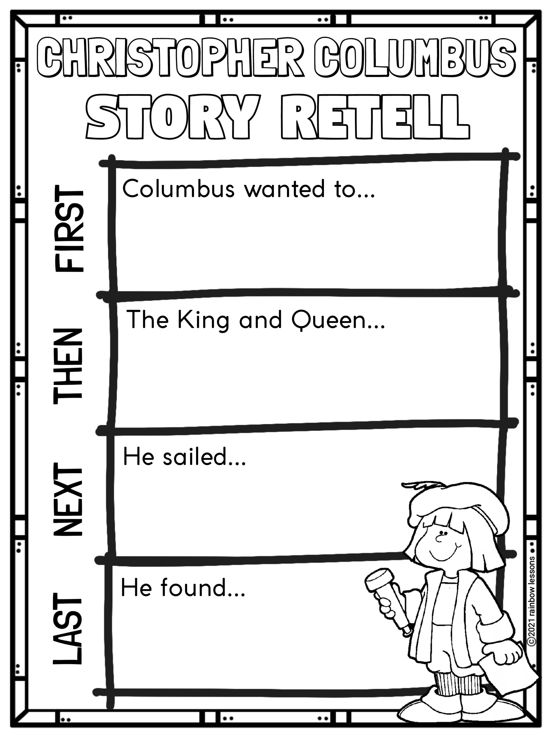 Columbus Day Craft And Writing