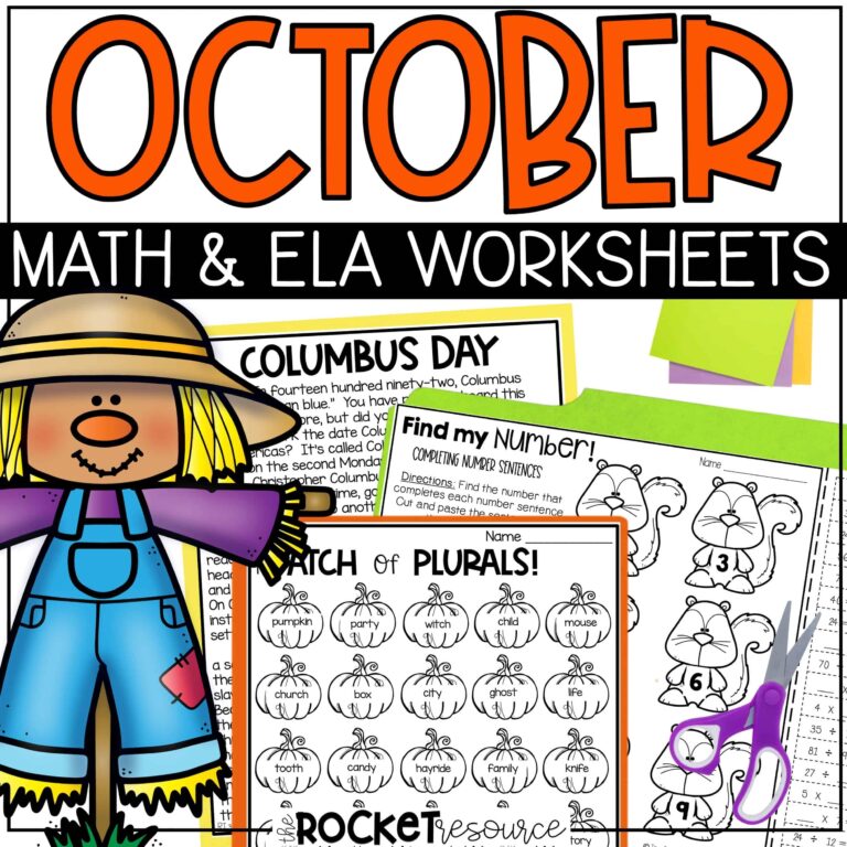 Columbus Day Fire Prevention Week Fall Worksheets October