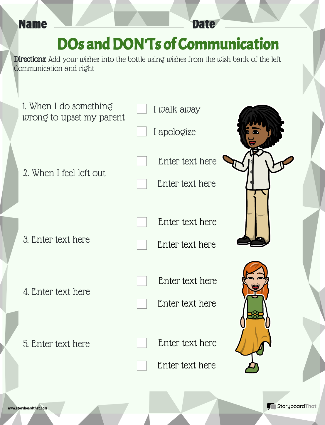 Communication Worksheets For Effective Learning