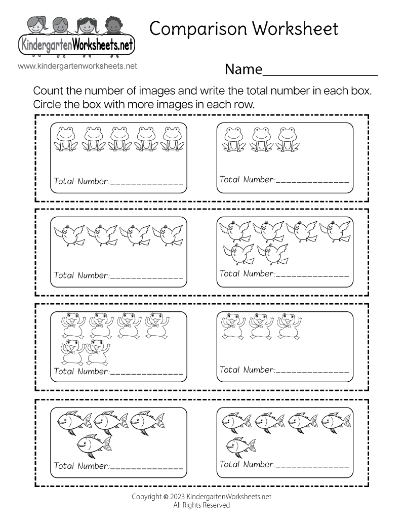 Free Printable More Less Worksheets Free Printable More Less Worksheets