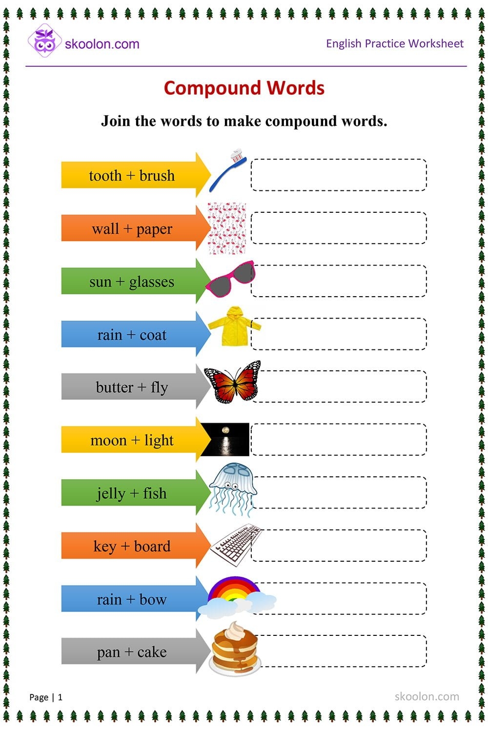 Free Printable Compound Word Worksheets