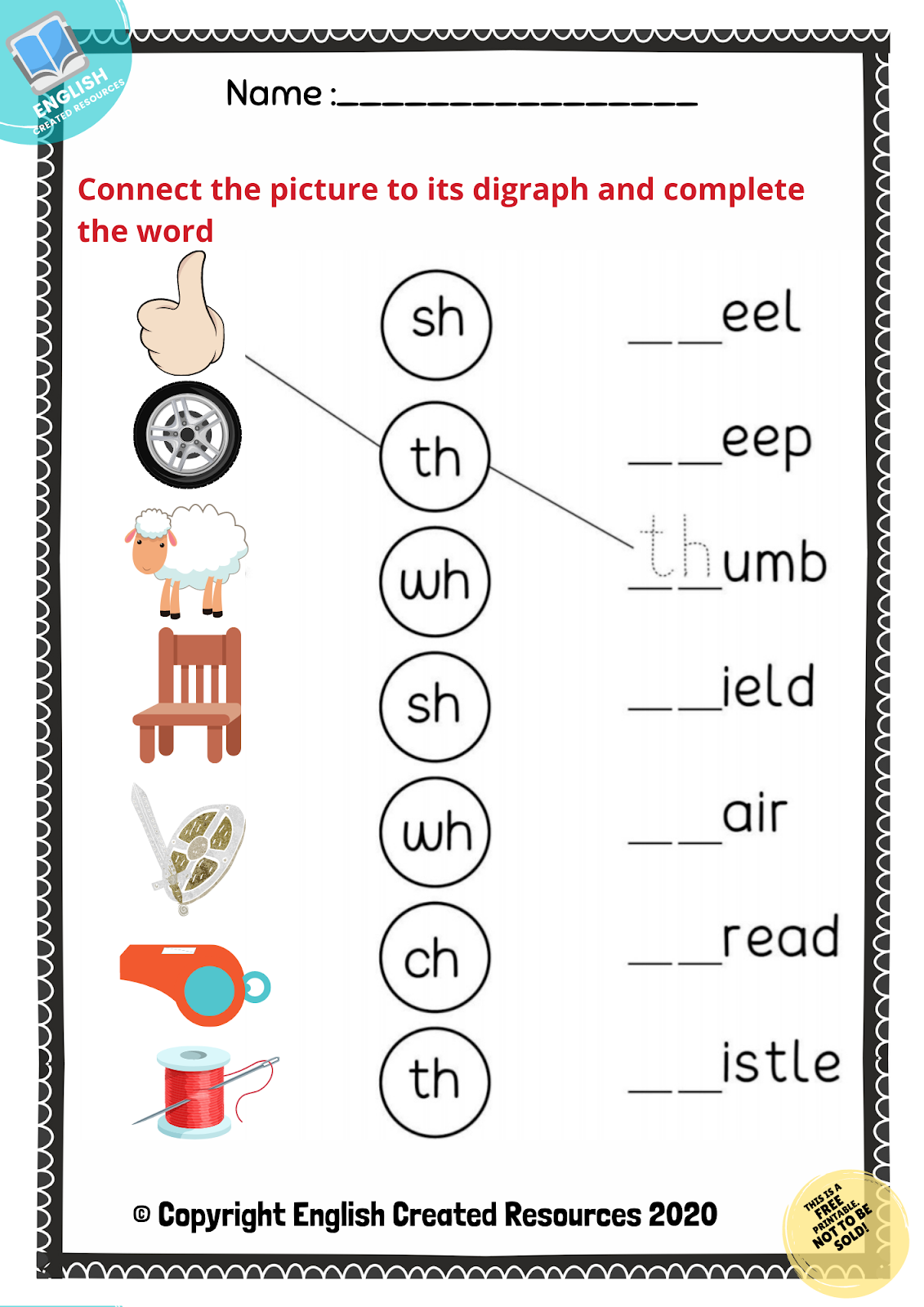 Free Printable Digraph Worksheets