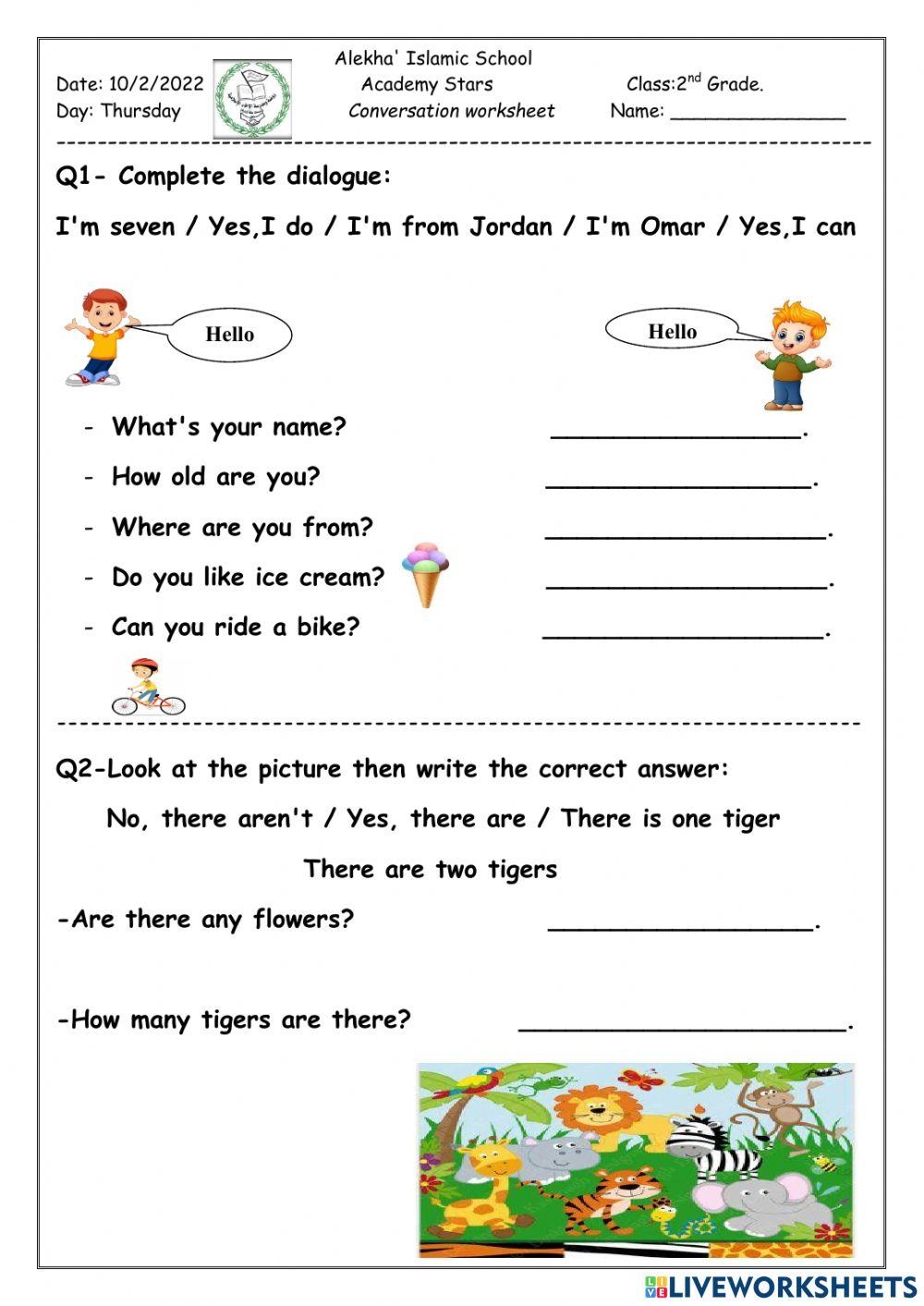 Conversation Worksheet Interactive Worksheet Live Worksheets Conversation Worksheet Interactive Worksheet Live Worksheets