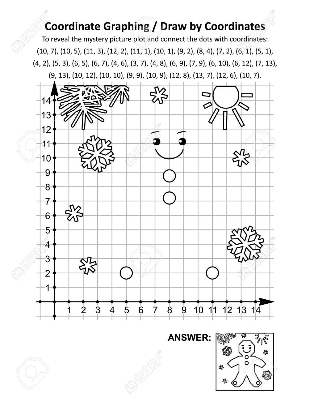 Coordinate Graphing Or Draw By Coordinates Math Worksheet With 