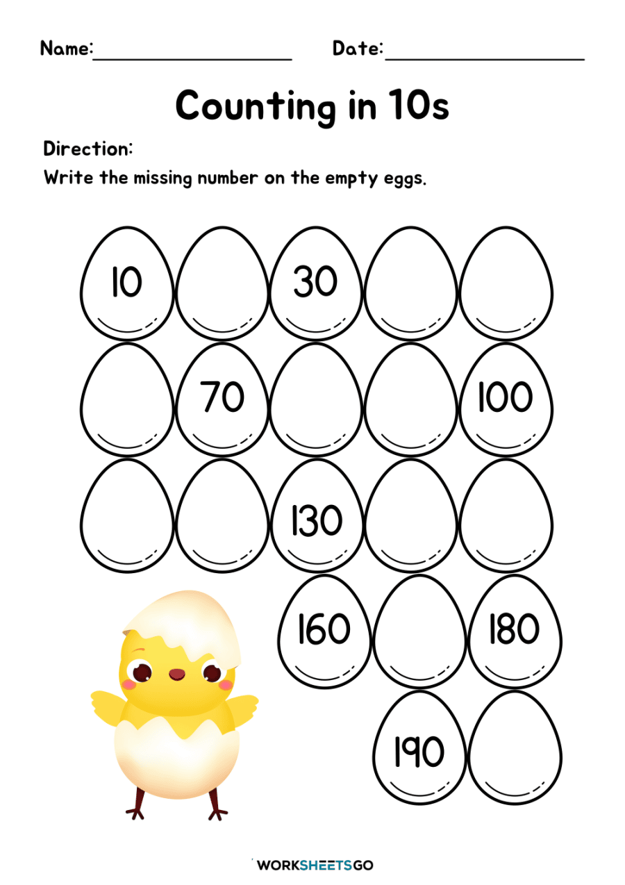 Counting In 10s Worksheets WorksheetsGO