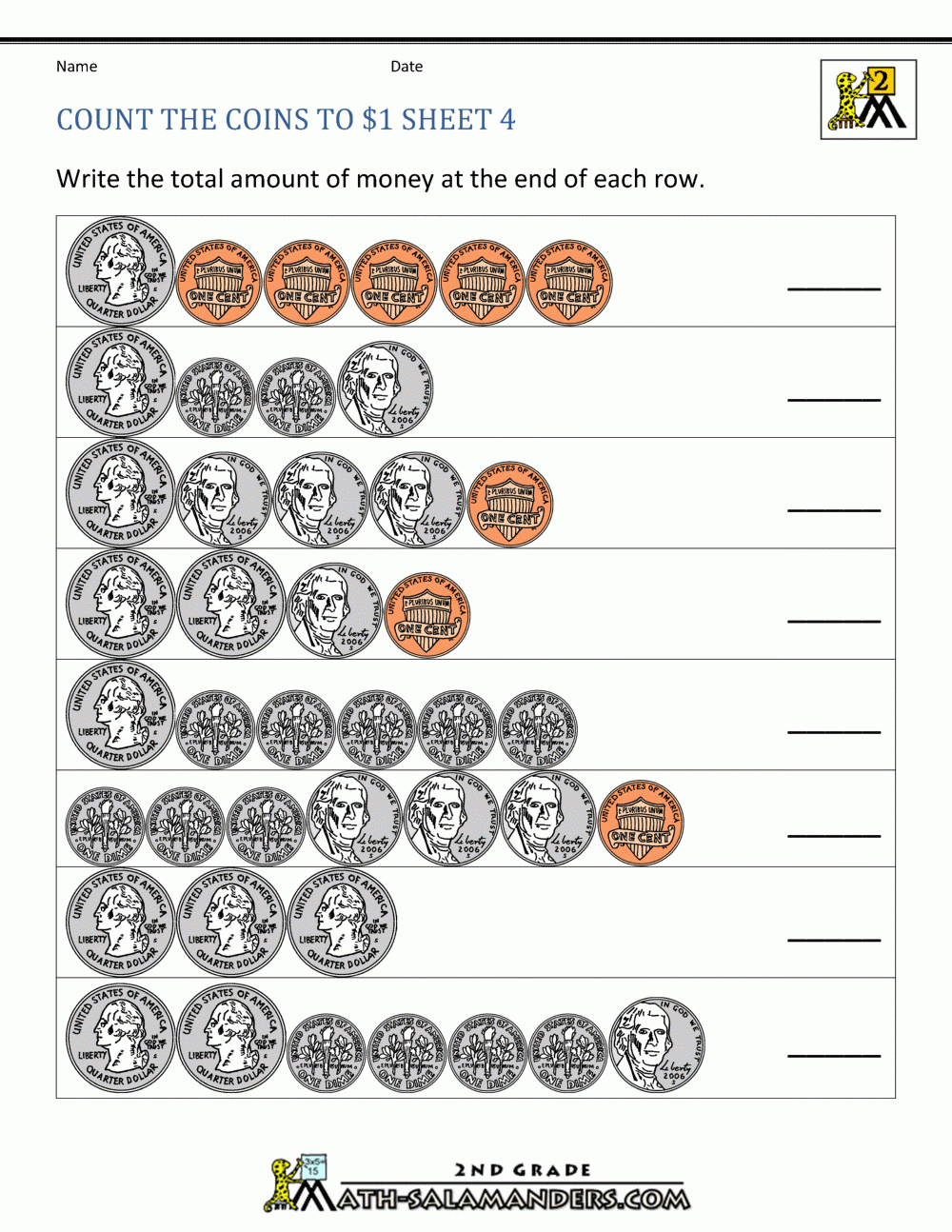 Counting Money Worksheets Up To 1 Worksheets Library