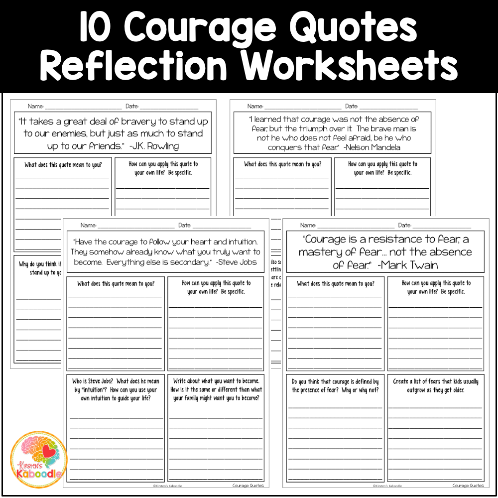 Courage Quotes Posters And Reflection Activities Bulletin Board Courage Quotes Posters And Reflection Activities Bulletin Board