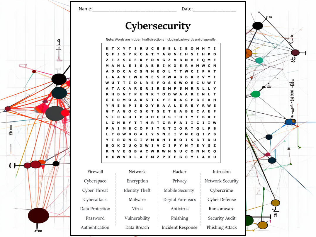 Cybersecurity Word Search Puzzle Worksheet Activity Teaching Cybersecurity Word Search Puzzle Worksheet Activity Teaching