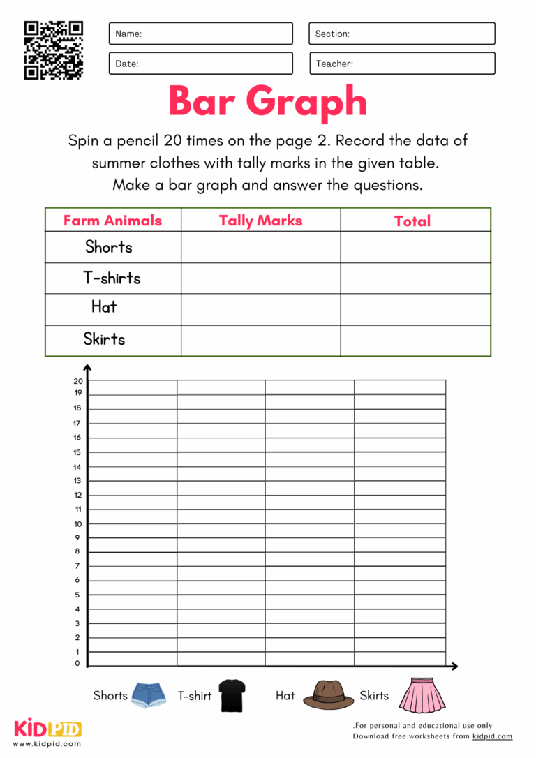 Data Analysis With Bar Graph Worksheet For Grade 3 Kidpid