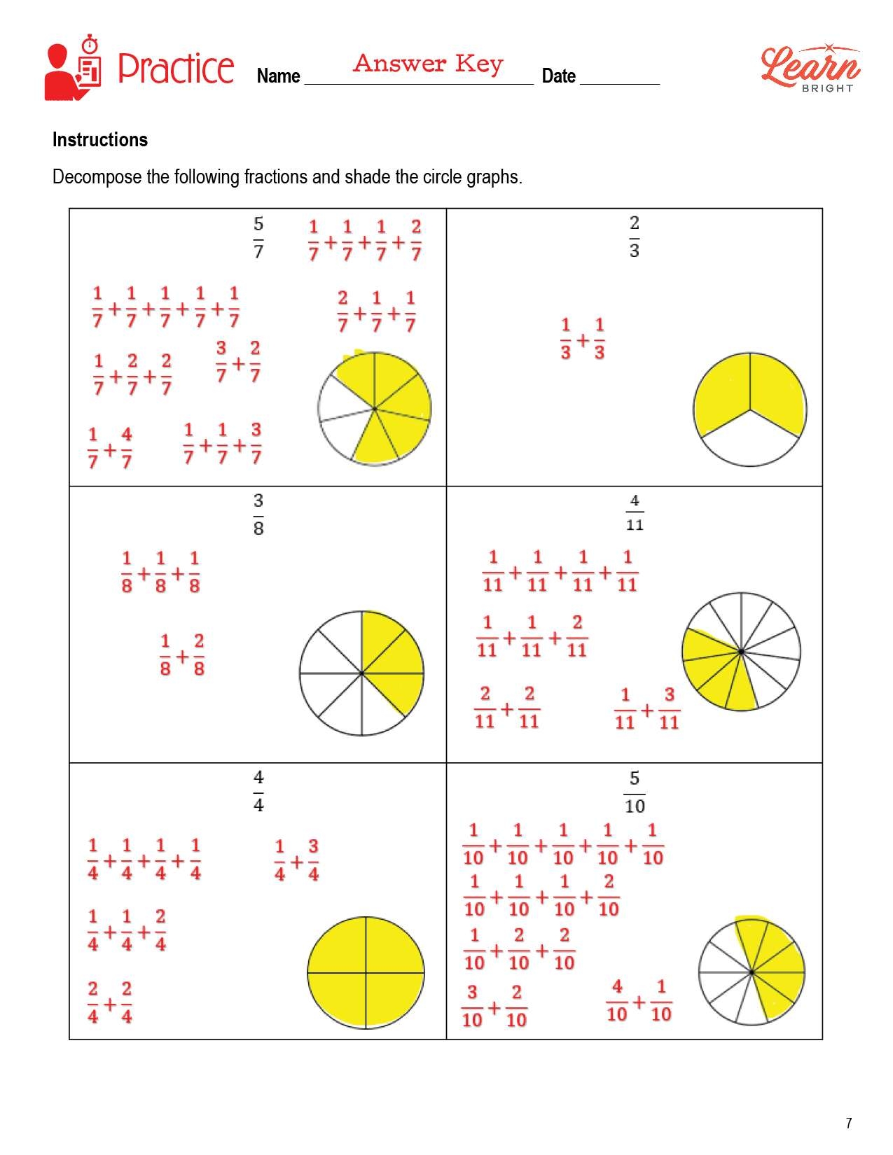 Decomposing Fractions Free PDF Download Learn Bright Decomposing Fractions Free PDF Download Learn Bright