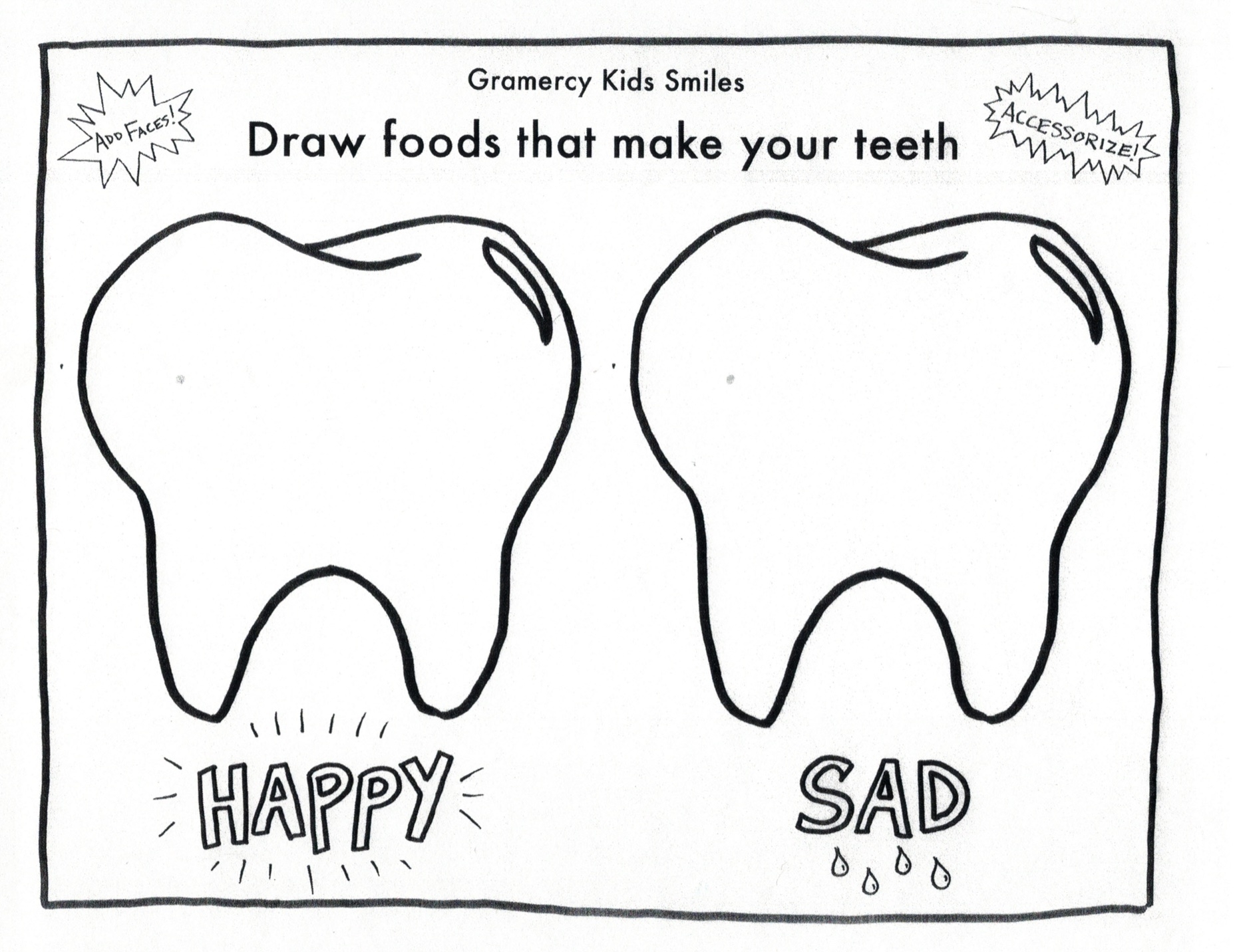 Dental Hygiene Worksheets For Kids Gramercy Kids Smiles