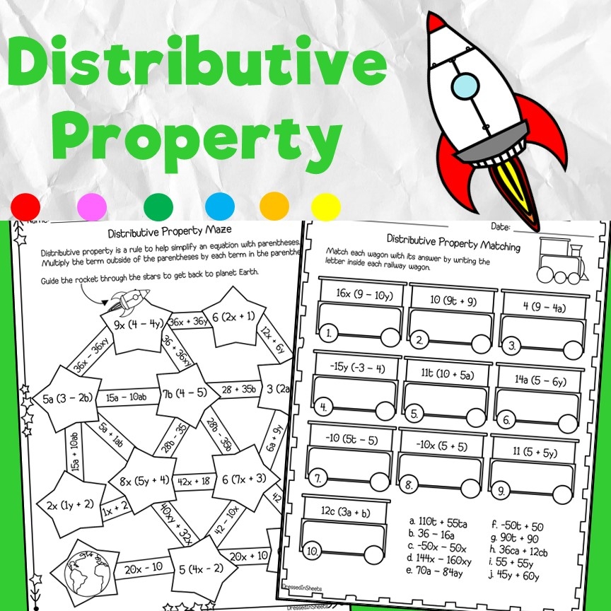 Distributive Property Worksheets Made By Teachers