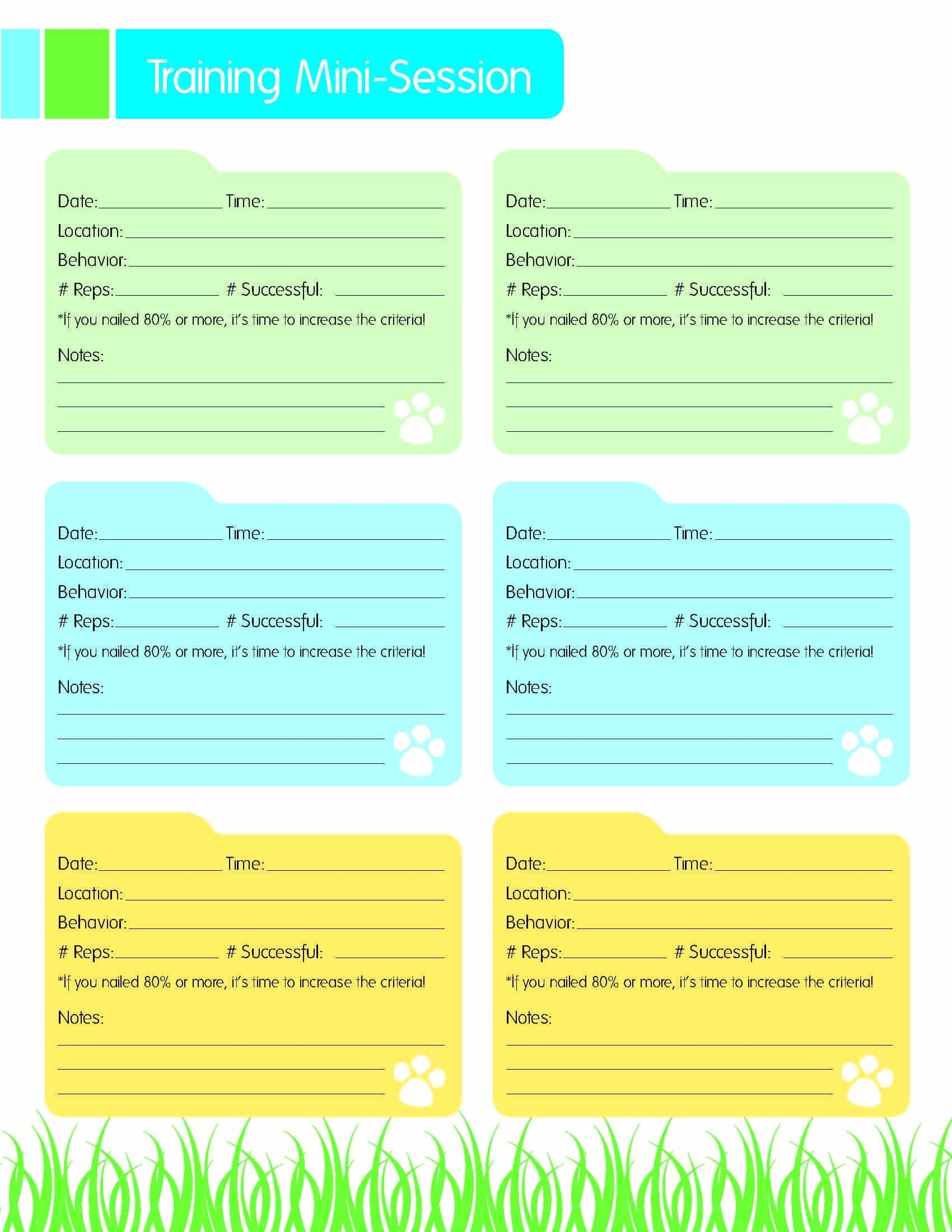 Dog Training Resource Free Mini Session Training Printable Oh My Dog