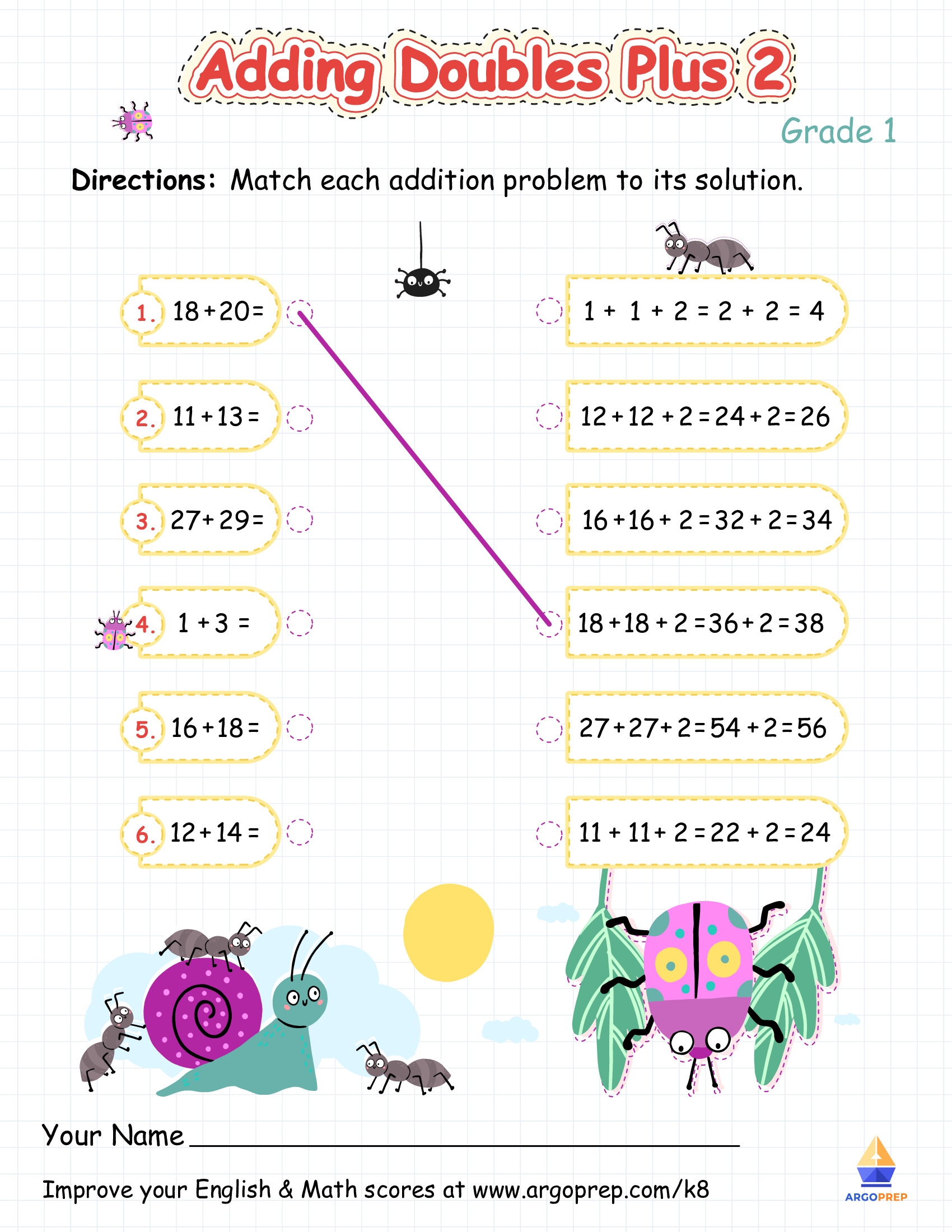 Doubles Plus 2 Worksheet Free Printable Worksheets For Grade 1 ArgoPrep Doubles Plus 2 Worksheet Free Printable Worksheets For Grade 1 ArgoPrep