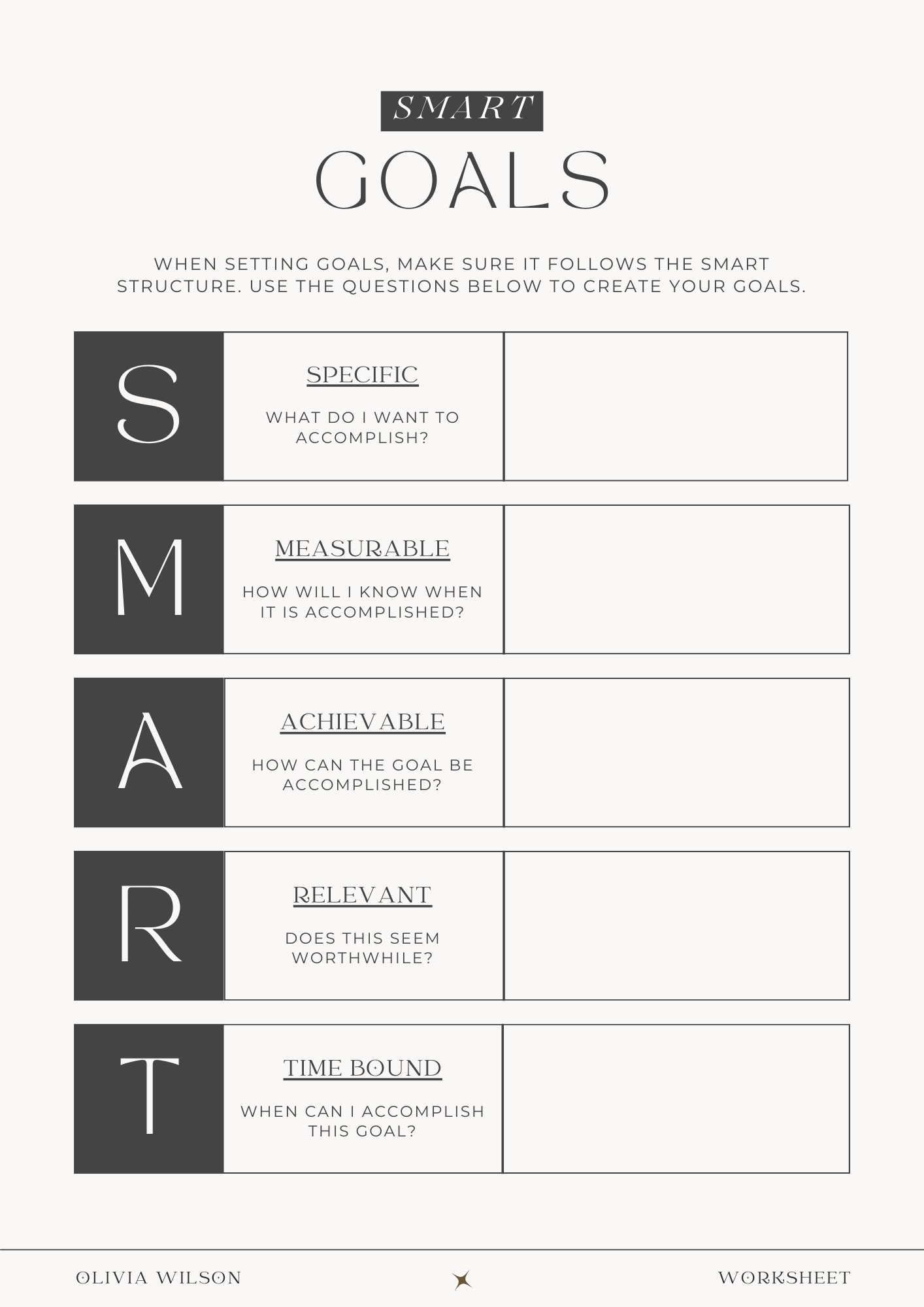 Download A SMART Goals Worksheet Or Editable Template Download A SMART Goals Worksheet Or Editable Template