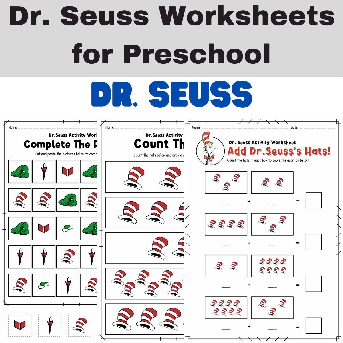 Dr Seuss Worksheets For Preschool Made By Teachers