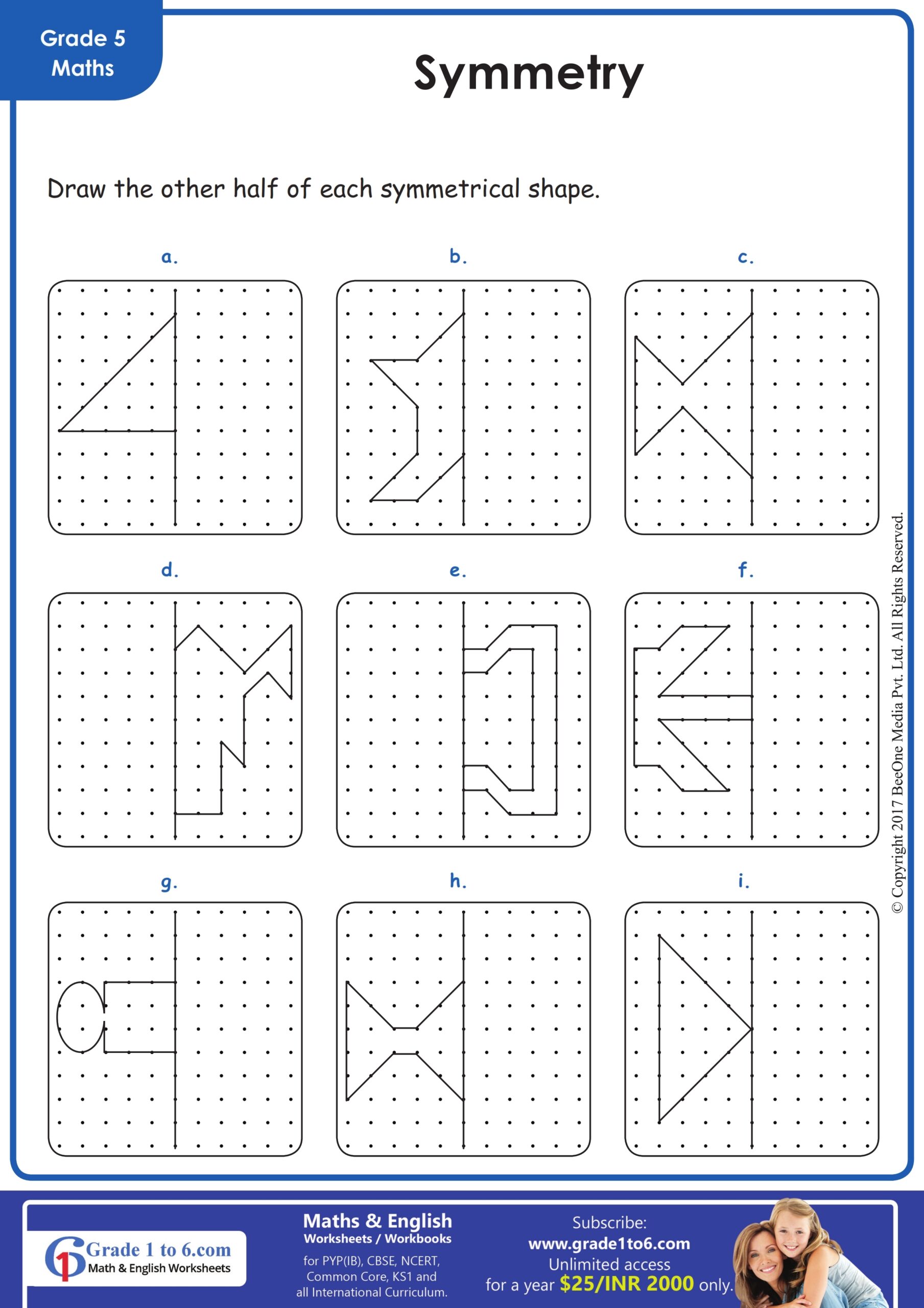 Free Printable Worksheet Lines Of Symetry