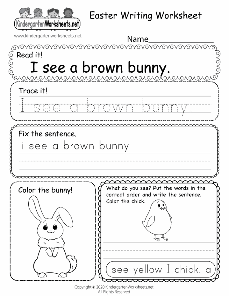 Easter Writing Worksheet Free Printable Digital U0026 PDF