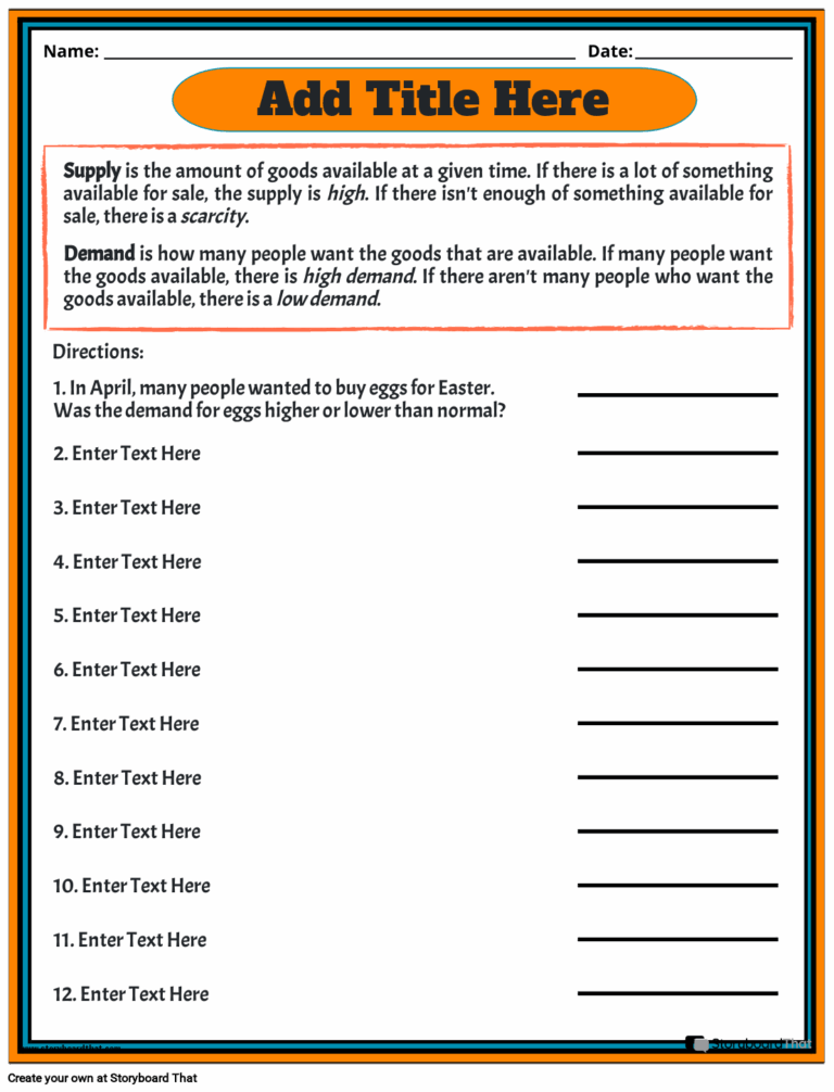 Economics Worksheets Free Resources Worksheets Library