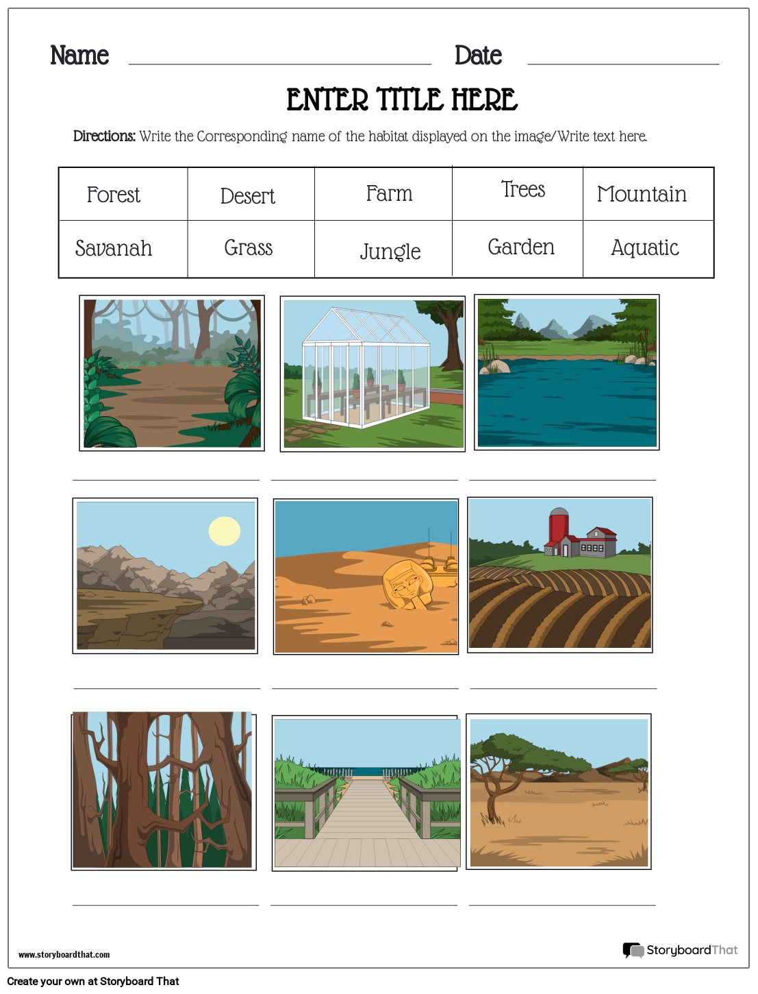Ecosystems Worksheets For Kids Free Printable Templates