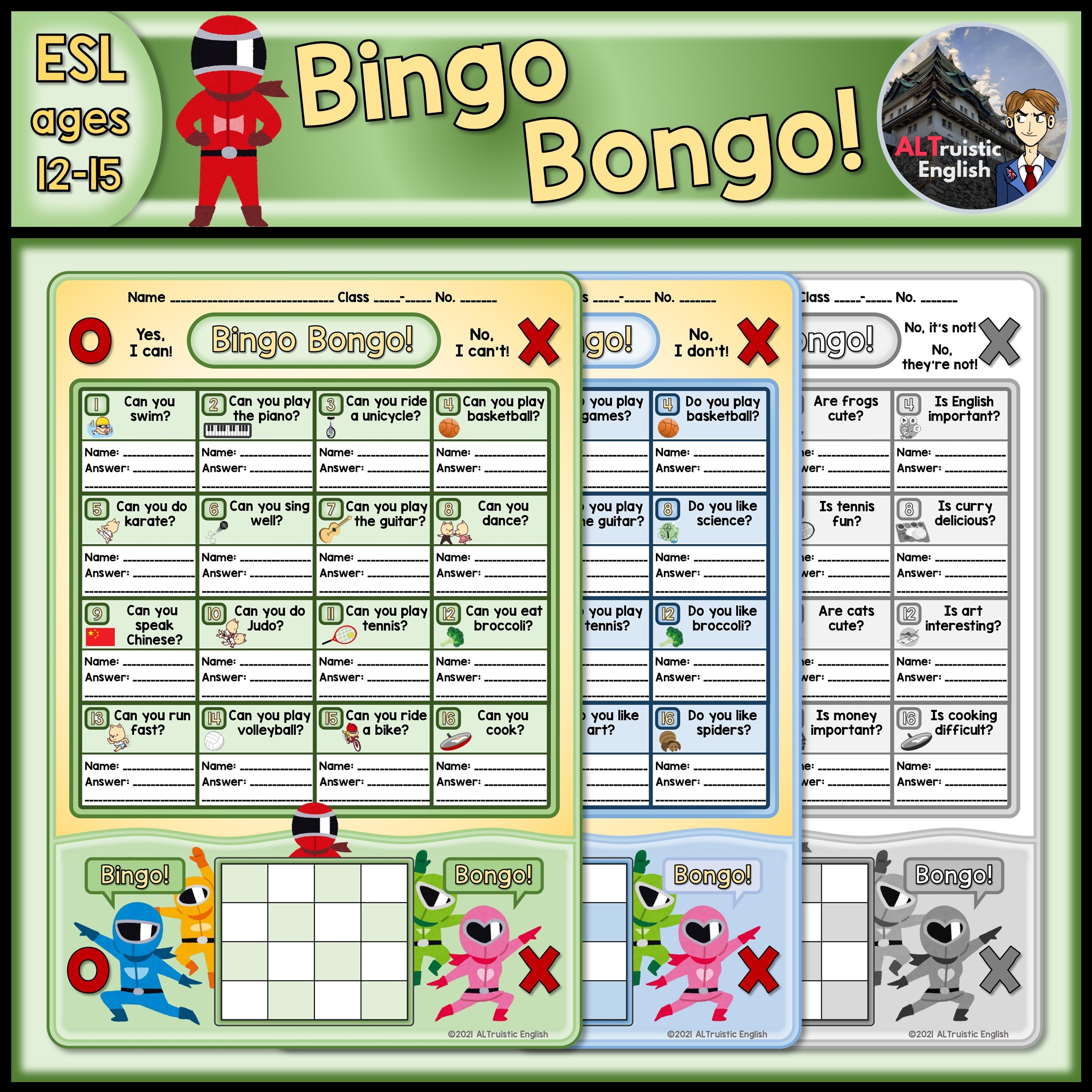 Editable Bingo English Grammar Review Game And Activity Worksheets ESL Made By Teachers